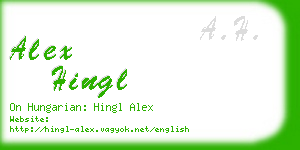 alex hingl business card